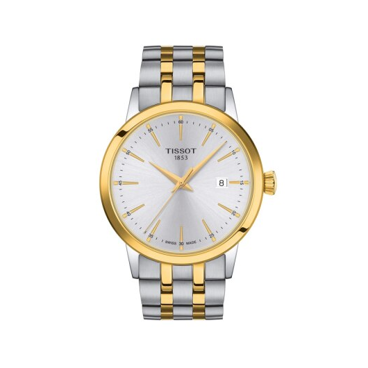 Tissot Classic Dream Silver Dial Two Tone Steel Strap Watch for Men - T129.410.22.031.00