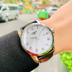 Tissot T Classic Dream Quartz White Dial Brown Leather Strap Watch for Men - T129.410.16.013.00
