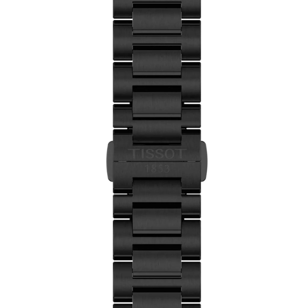Tissot PRC 100 Solar Quartz Black Dial Black Steel Strap Watch for Men - T151.422.33.051.00