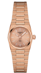 Tissot PRX Diamonds Rose Gold Dial Rose Gold Steel Strap Watch for Women - T137.010.33.506.00