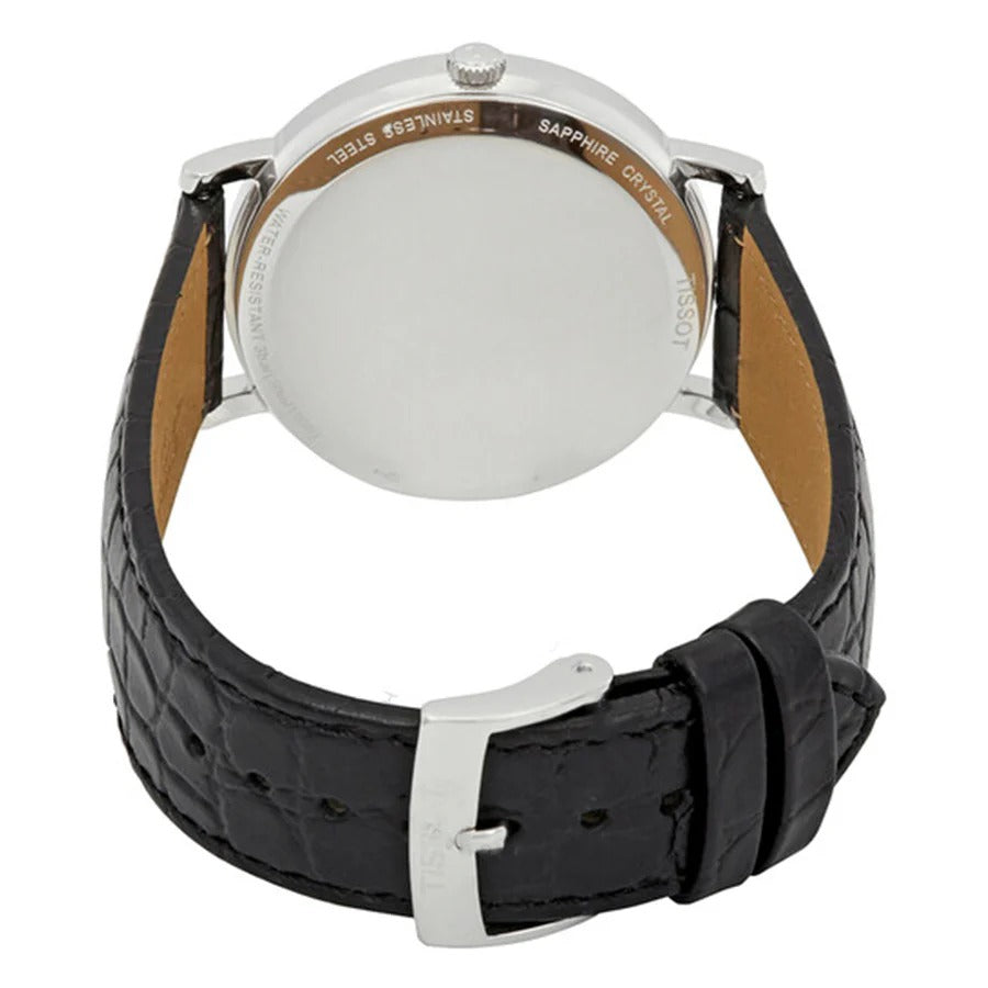 Tissot T Classic Dream Quartz Black Dial Black Leather Strap Watch for Men - T129.410.16.053.00