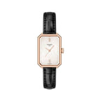 Tissot SRV White Mother of Pearl Dial Black Leather Strap Watch for Women - T160.110.36.113.00