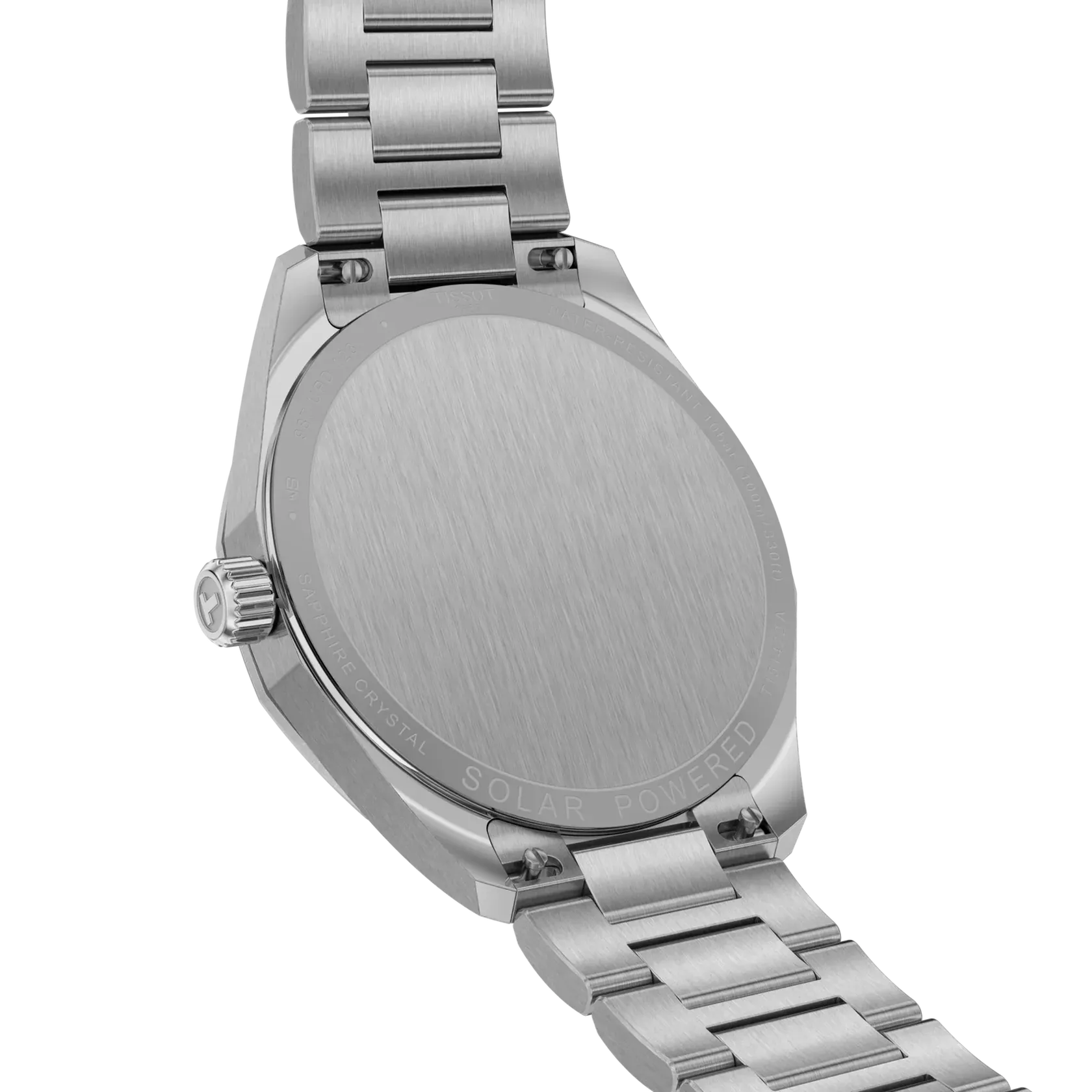 Tissot PRC 100 Solar Quartz Silver Dial Silver Steel Strap Watch for Men - T151.422.11.031.00