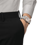Tissot PRX Powermatic 80 18K Silver Dial Silver Steel Strap Watch for Men - T931.407.41.031.00