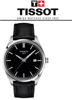 Tissot PR 100 Black Dial Black Leather Strap Watch for Men - T150.410.16.051.00