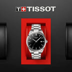 Tissot PR 100 Black Dial Silver Steel Strap Watch for Men - T150.410.11.051.00