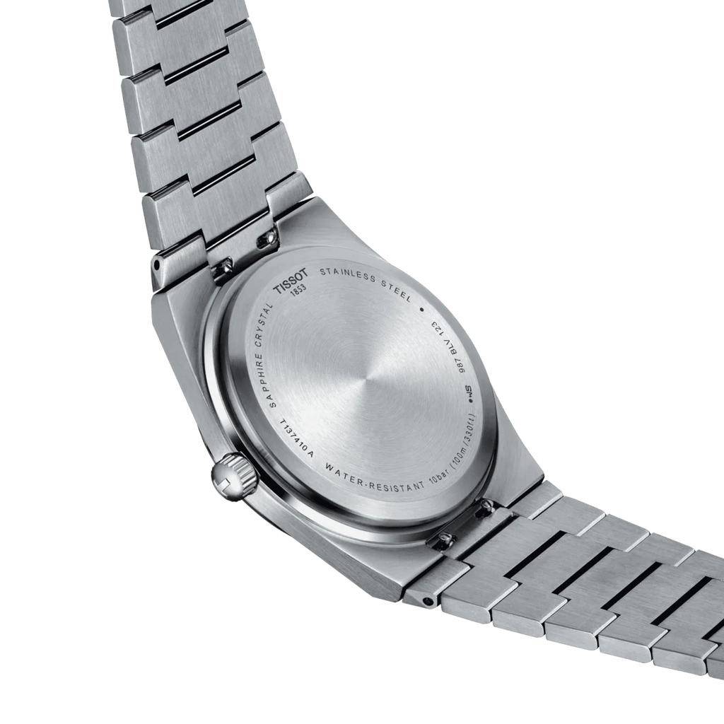 Tissot PRX Quartz Red Dial Silver Steel Strap Watch for Men - T137.410.11.421.00