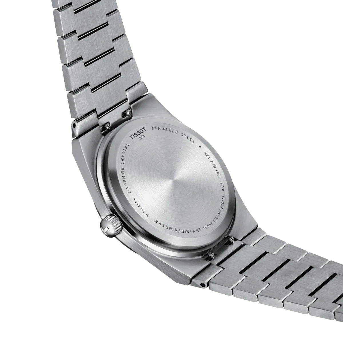 Tissot PRX Quartz Red Dial Silver Steel Strap Watch for Men - T137.410.11.421.00