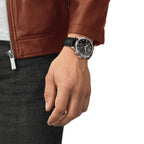 Tissot T-Sport Gent XL Black Dial Black Leather Strap Watch for Men - T116.410.16.057.00