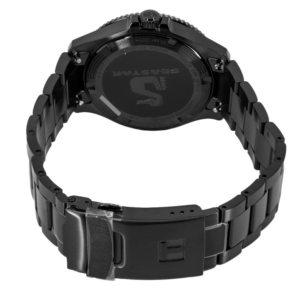 Tissot Tissot Seastar 1000 Quartz Green Dial Black Steel Strap Watch for Men - T120.410.33.091.00