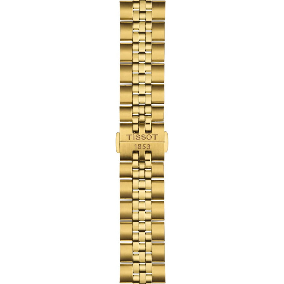 Tissot Ballade Quartz Black Dial Gold Steel Strap Watch for Men - T156.410.33.051.00