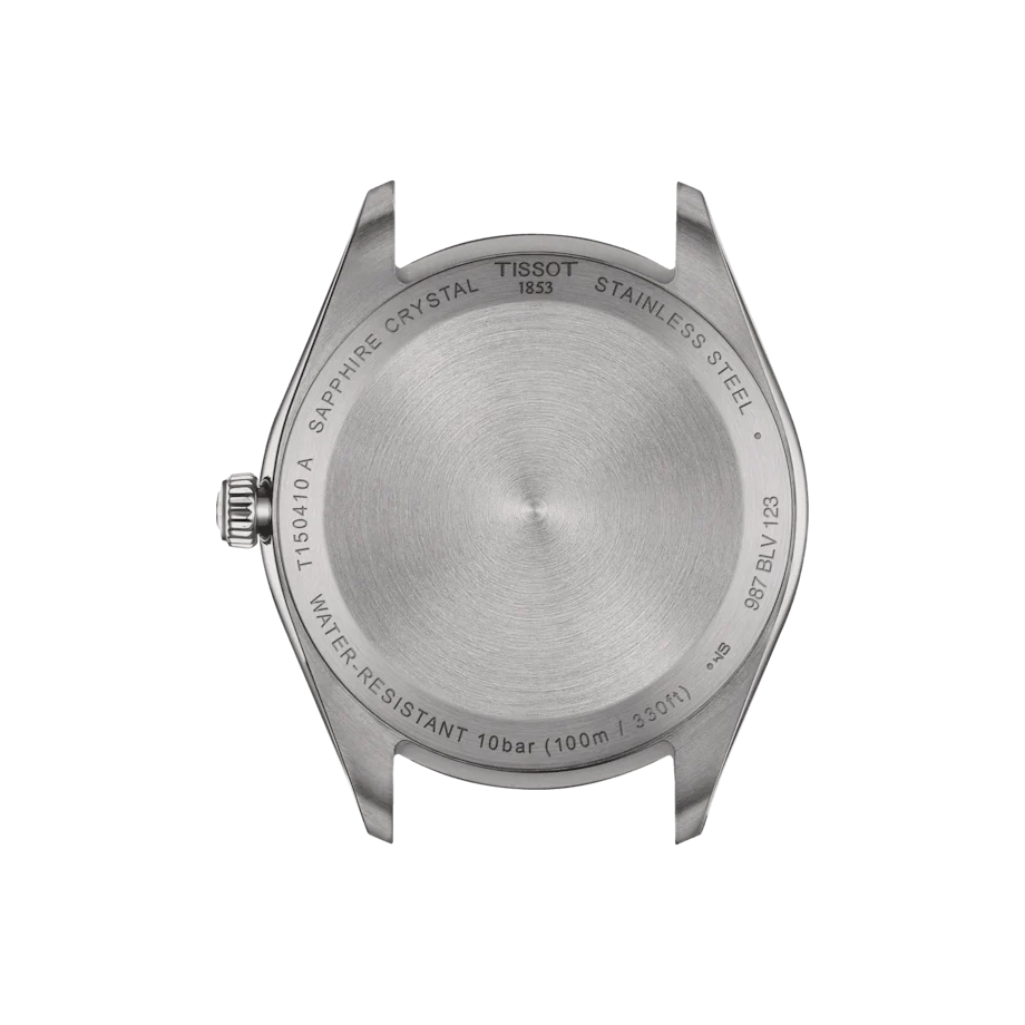 Tissot PR 100 Quartz Silver Dial Black Leather Strap Watch for Men - T150.410.16.031.00