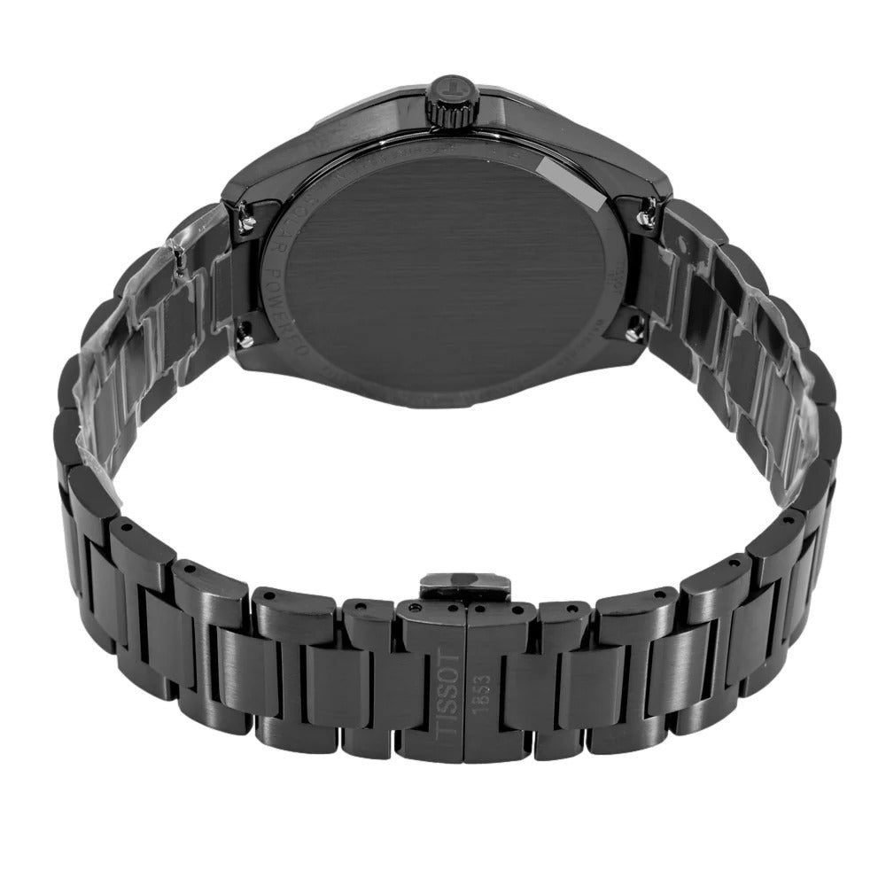 Tissot PRC 100 Solar Quartz Black Dial Black Steel Strap Watch for Men - T151.422.33.051.00