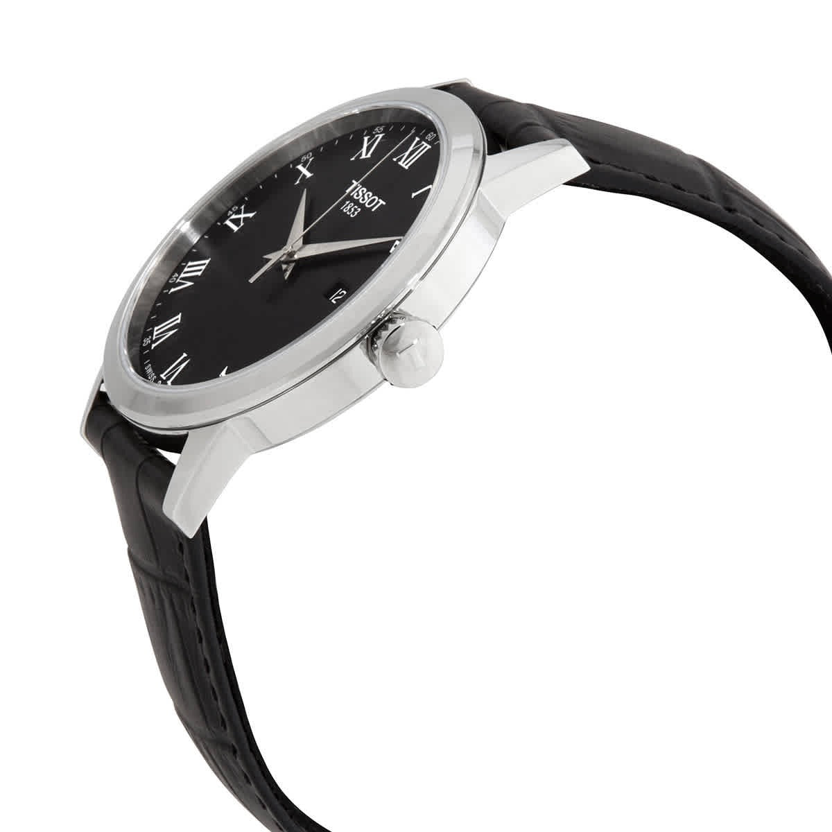 Tissot T Classic Dream Quartz Black Dial Black Leather Strap Watch for Men - T129.410.16.053.00