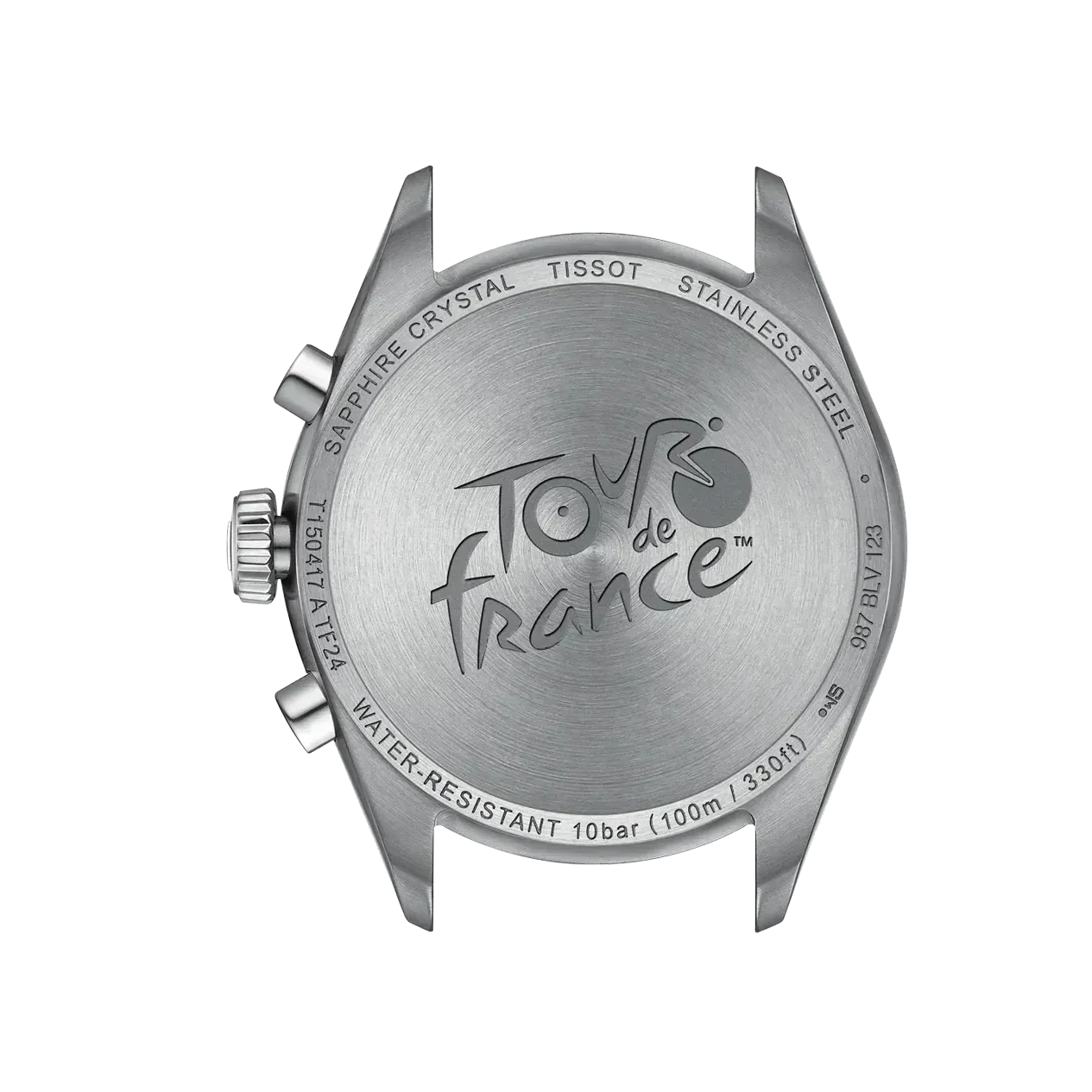 Tissot PR 100 Tour De France Chronograph Black Dial Silver Steel Strap Watch for Men - T150.417.11.051.00