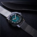 Tissot Seastar 1000 Powermatic 80 Automatic Green Dial Silver Mesh Strap Watch for Men - T120.407.11.091.00