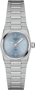 Tissot PRX Quartz Ice Blue Dial Silver Steel Strap Watch for Women - T137.010.11.351.00