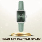 Tissot SRV Green Dial Green Leather Strap Watch for Women - T160.110.16.093.00