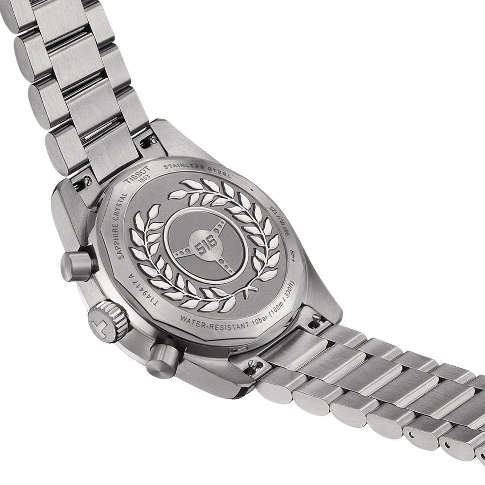 Tissot PR516 Chronograph Blue Dial Silver Steel Strap Watch for Men - T149.417.11.041.00