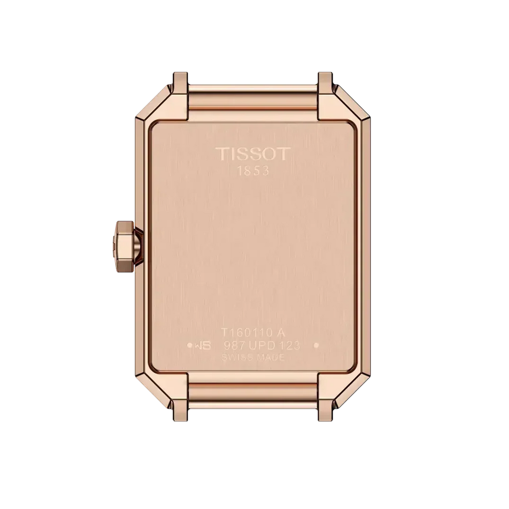 Tissot SRV White Mother of Pearl Dial Black Leather Strap Watch for Women - T160.110.36.113.00