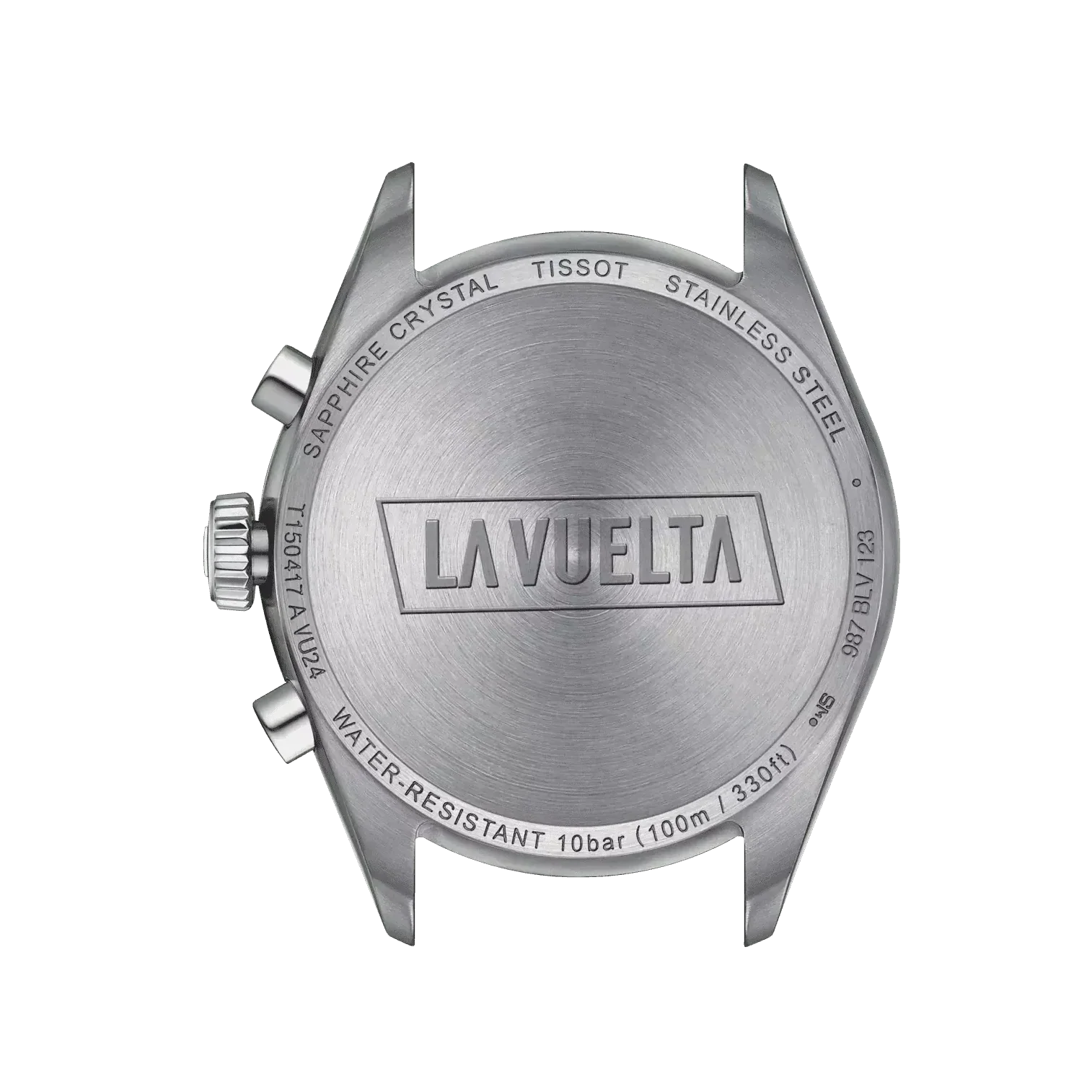 Tissot PR 100 Vuelta Chronograph Black Dial Silver Steel Strap Watch for Men - T150.417.11.051.01
