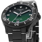 Tissot Tissot Seastar 1000 Quartz Green Dial Black Steel Strap Watch for Men - T120.410.33.091.00