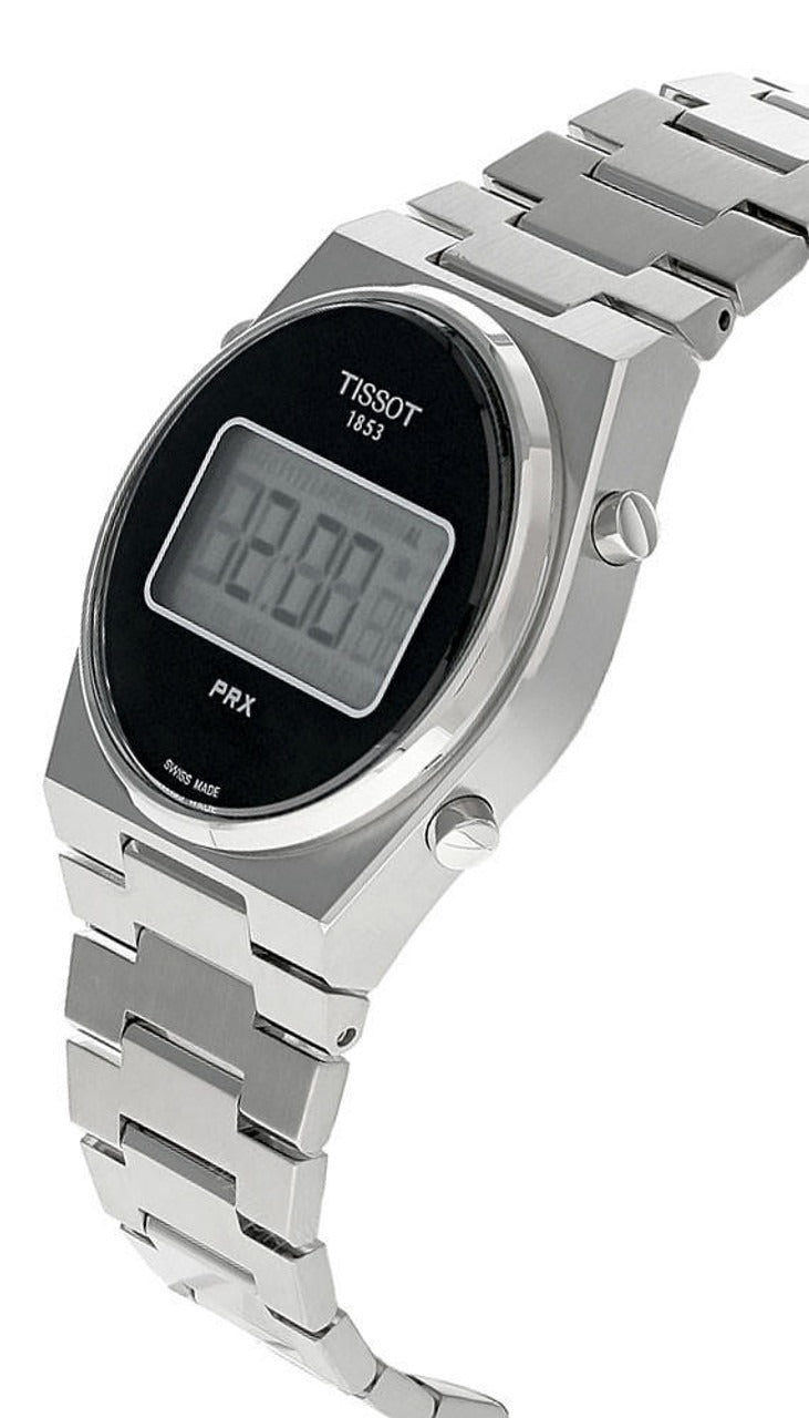 Tissot Digital Quartz Black Dial Silver Steel Strap Watch for Men - T137.463.11.050.00