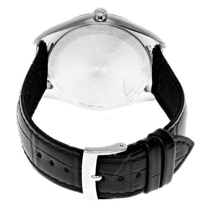 Tissot PR 100 Black Dial Black Leather Strap Watch for Men - T150.410.16.051.00