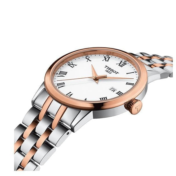 Tissot T Classic Dream Quartz White Dial Two Tone Steel Strap Watch for Men - T129.410.22.013.00