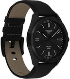 Tissot PRC 100 Solar Quartz Black Dial Black Leather Strap Watch for Men - T151.422.36.051.00
