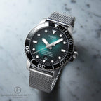 Tissot Seastar 1000 Powermatic 80 Automatic Green Dial Silver Mesh Strap Watch for Men - T120.407.11.091.00