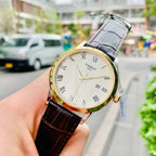 Tissot Classic Dream Ivory Dial Brown Leather Strap Watch for Men - T129.410.26.263.00