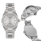Tissot PRC 100 Solar Quartz Silver Dial Silver Steel Strap Watch for Men - T151.422.11.031.00