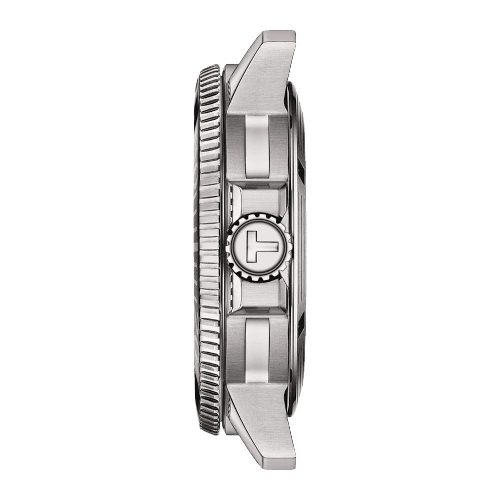 Tissot Seastar 1000 Powermatic 80 Automatic Green Dial Silver Mesh Strap Watch for Men - T120.407.11.091.00