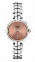 Tissot T-Lady Flamingo Diamonds Pink Dial Silver Steel Strap Watch for Women - T094.210.11.336.00
