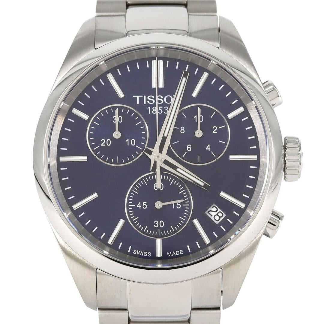 Tissot PR 100 Chronograph Blue Dial Silver Steel Strap Watch for Men - T150.417.11.041.00