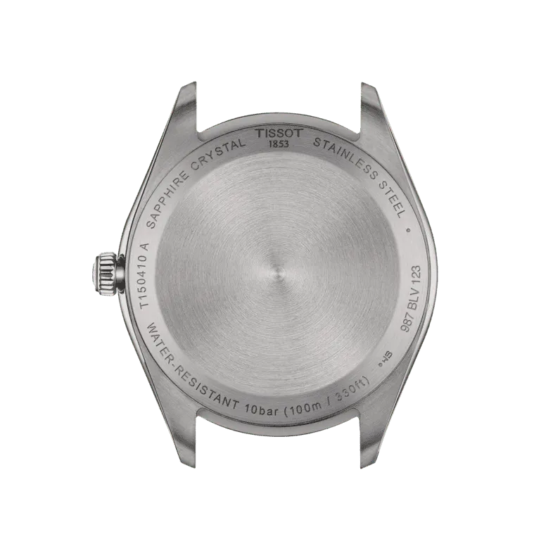 Tissot PR 100 Black Dial Black Leather Strap Watch for Men - T150.410.16.051.00