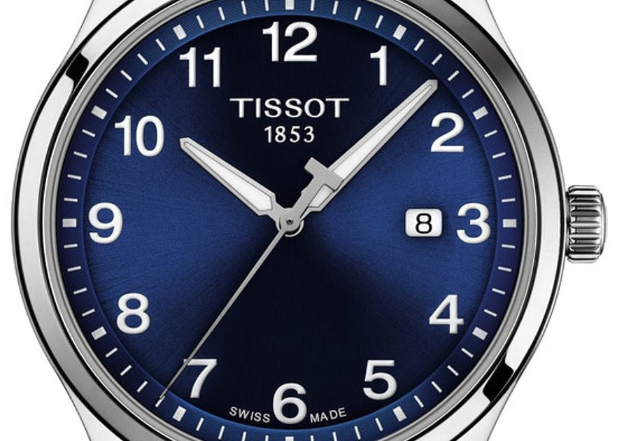 Tissot T-Sport Gent XL Blue Dial Brown Leather Strap Watch for Men - T116.410.16.047.00