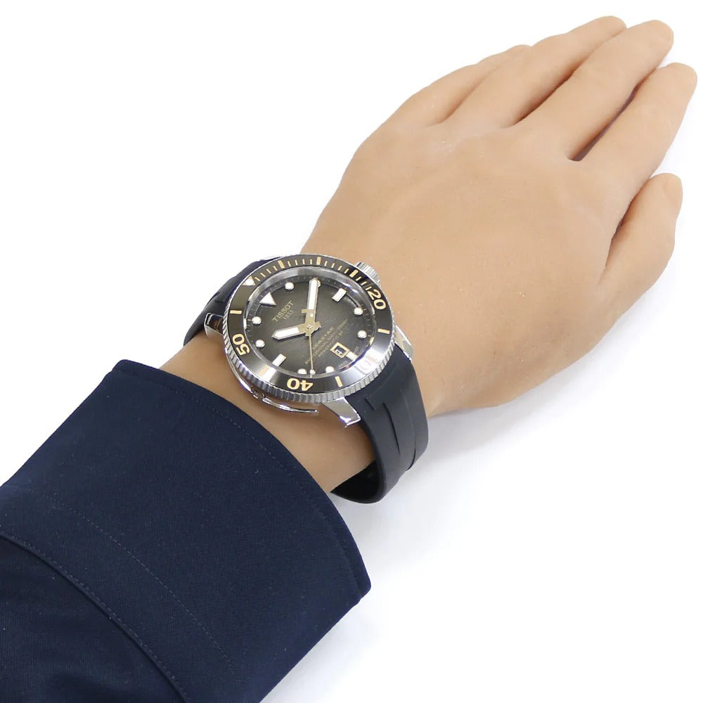Tissot Seastar 2000 Professional Powermatic 80 Black Dial Black Rubber Strap Watch for Men - T120.607.17.441.01