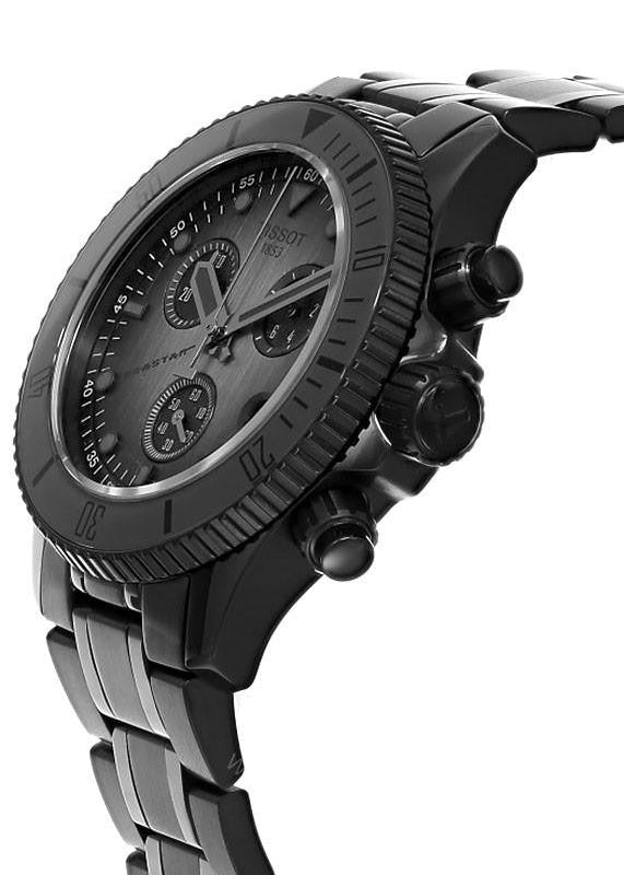 Tissot Seastar 1000 Chronograph Black Dial Black Steel Strap Watch for Men - T120.217.33.061.00