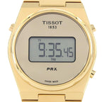 Tissot PRX Digital Quartz Gold Dial Gold Steel Strap Watch for Men - T137.463.33.020.00