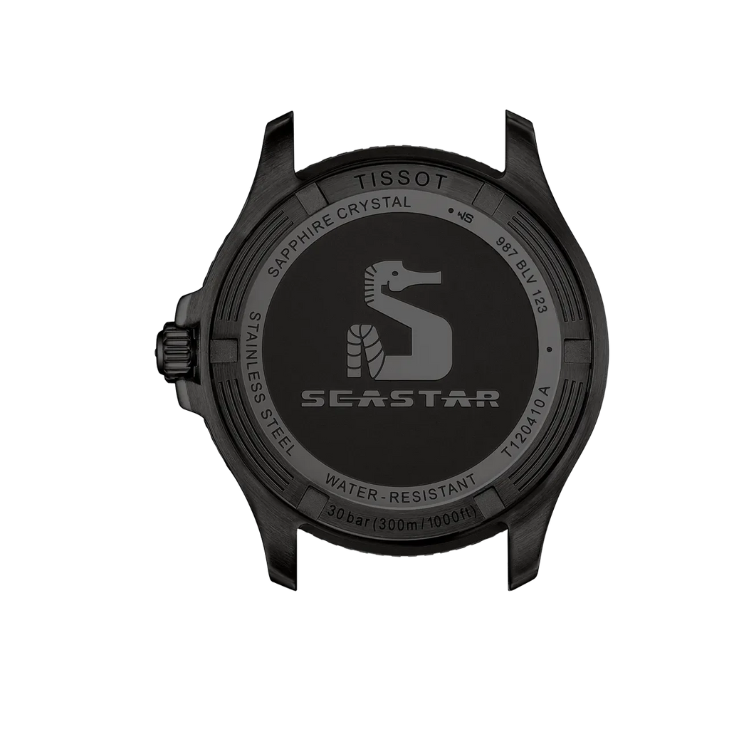 Tissot Seastar 1000 Red Dial Black Steel Strap Watch for Men - T120.410.33.421.00