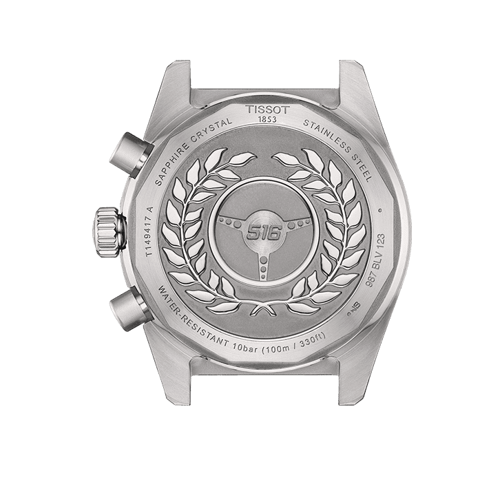 Tissot PR516 Chronograph Blue Dial Silver Steel Strap Watch for Men - T149.417.11.041.00
