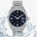 Tissot PRC 100 Solar Quartz Blue Dial Silver Steel Strap Watch for Men - T151.422.11.041.00