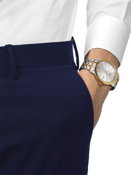 Tissot Classic Dream Silver Dial Two Tone Steel Strap Watch for Men - T129.410.22.031.00