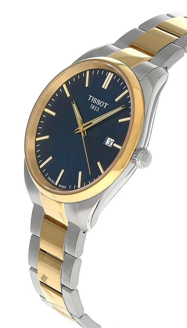 Tissot PR 100 Blue Dial Two Tone Steel Strap Watch for Men - T150.410.22.041.00
