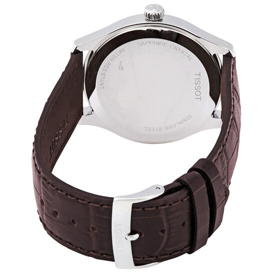 Tissot T-Sport Gent XL Silver Dial Brown Leather Strap Watch for Men - T116.410.16.037.00