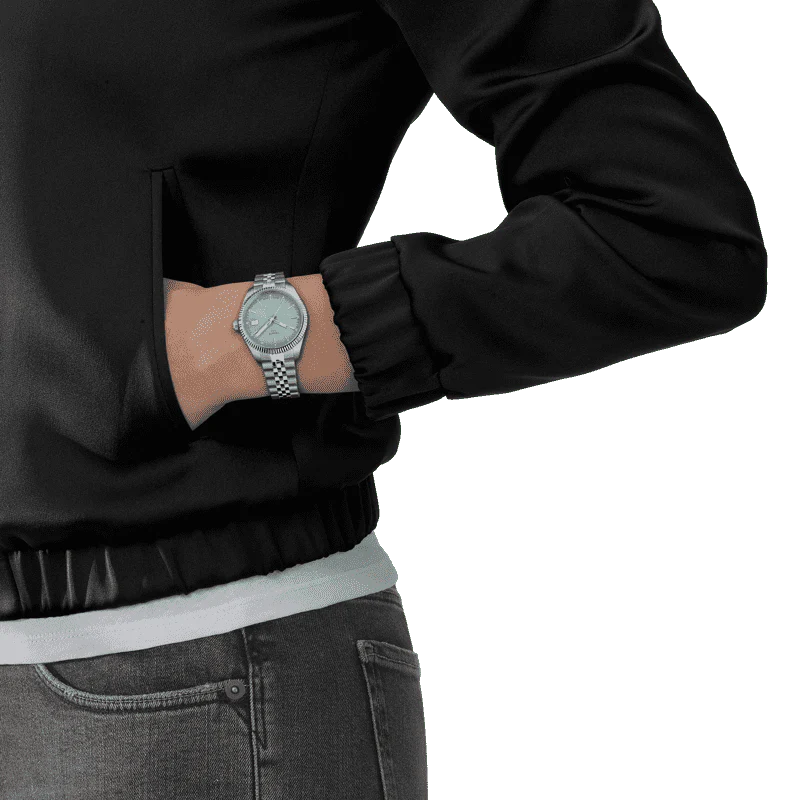Tissot Ballade Quartz Green Dial Silver Steel Strap Watch for Women - T156.210.11.091.00