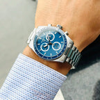 Tissot PR516 Chronograph Blue Dial Silver Steel Strap Watch for Men - T149.417.11.041.00