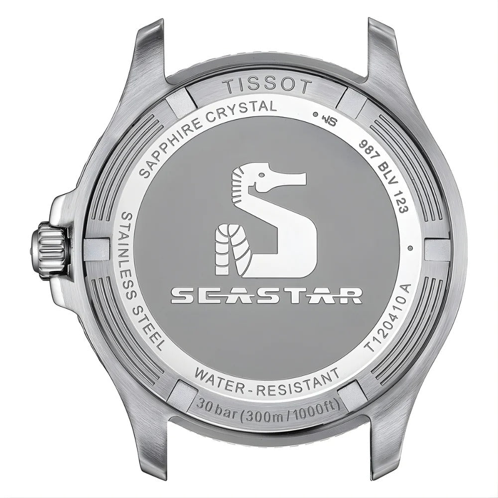 Tissot Seastar 1000 Quartz Black Dial Two Tone Steel Strap Watch for Men - T120.410.22.051.01